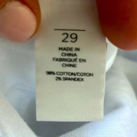 BP Nordstrom Raw Hem Skinny Size 29 High-Rise‎ Stretch White Distressed Jeans - Picture 5 of 10